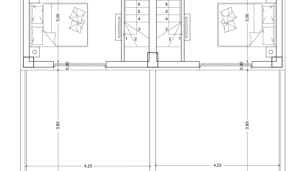Κάτοψη ορόφου μεζονετών